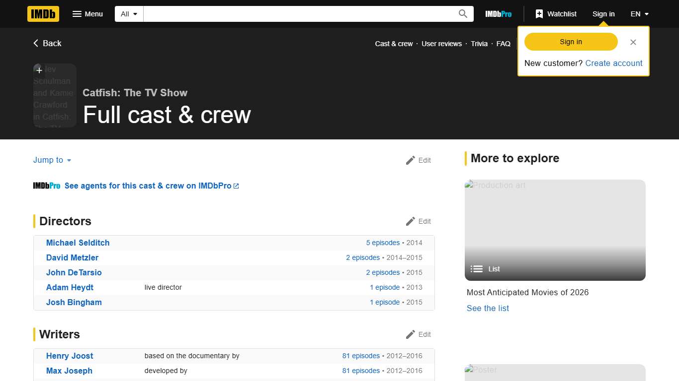 Catfish: The TV Show (TV Series 2012– ) - Full cast & crew - IMDb